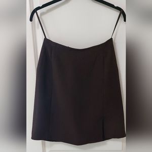 INC Chocolate Brown Aline Mini with Front Side Slit